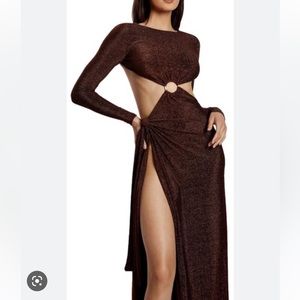 Meshki Christina Backless Maxi Wrap Dress size XS